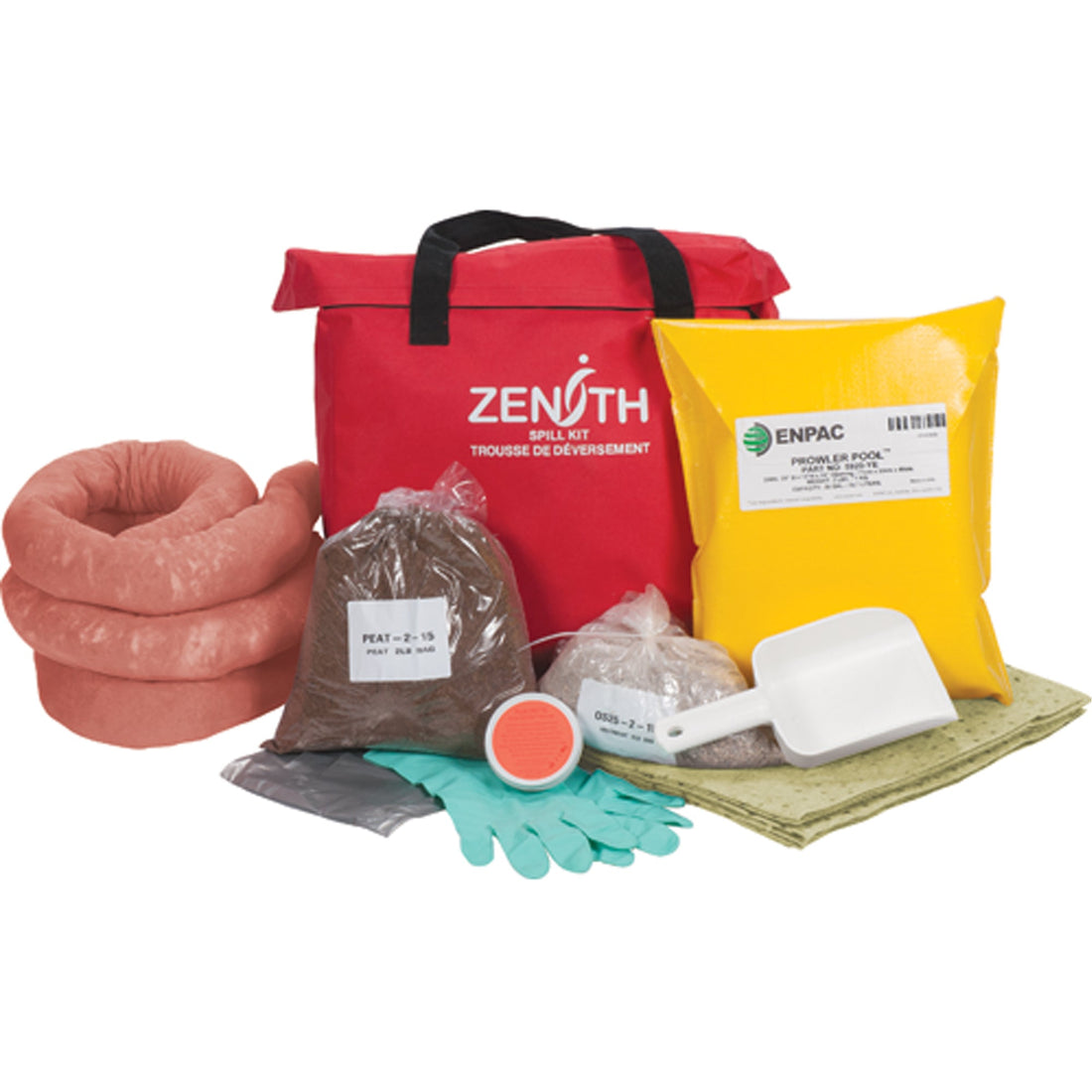 Zenith Premium Western Canada Spill Kit, Hazmat, Bag, 17 US gal. Absorbancy