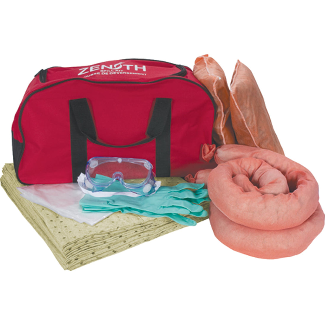Zenith Premium Vehicle Spill Kit, Hazmat, Bag, 10 US gal. Absorbancy