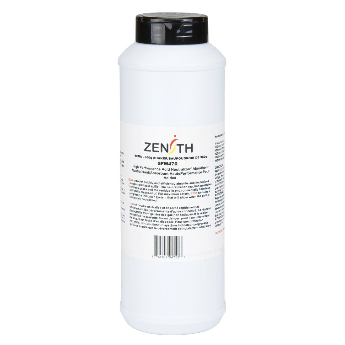 Zenith Sorbent Neutraliser, Dry, 0.96 kg, Acid