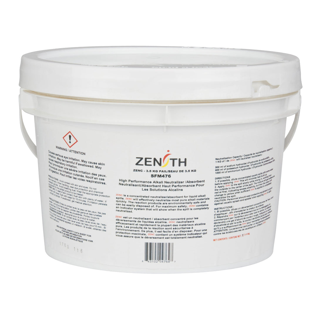 Zenith Base Sorbent Neutraliser, Dry, Caustic