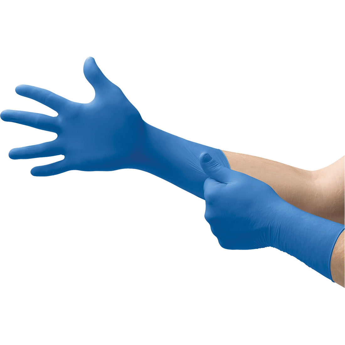 Microflex SafeGrip SG-375 Medical Exam Gloves, Latex, 11-mil, Powder-Free, Blue, Class 2