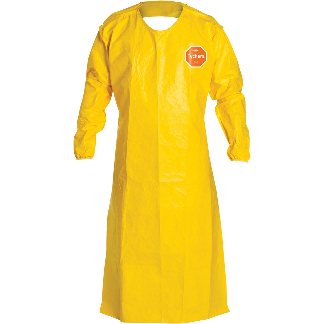 DuPont Tychem® 2000 Extra-Long Long-Sleeved Apron, Polyethylene, 52" L x 28.5" W, Yellow