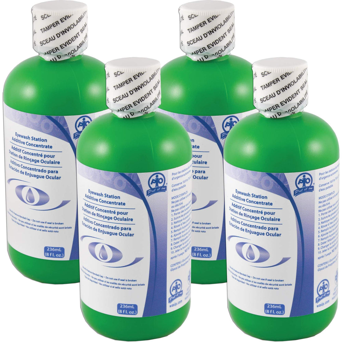 Hughes Additive to Preserve Water in Self-Contained Emergency Eye Wash Stations, Canada, 4 Pack, 8 oz.