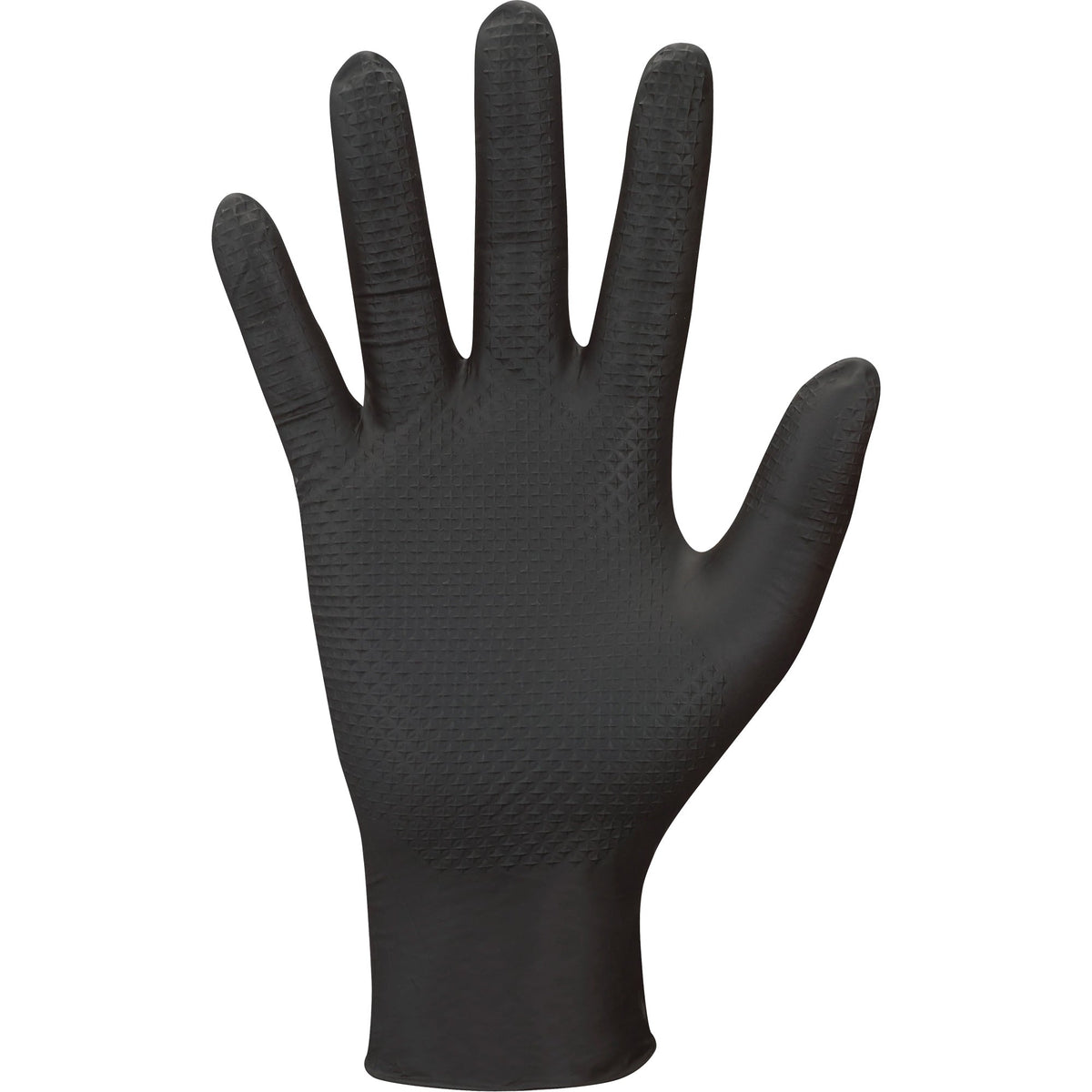 Showa 709B PyraGrip Disposable Gloves, 11/2X-Large, Nitrile, 8-mil, Powder-Free, Black