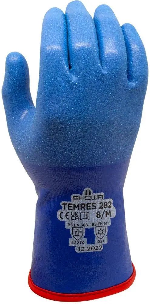 Showa Atlas 282 TemRes Insulated Waterproof Gloves — Medium (Size 8)