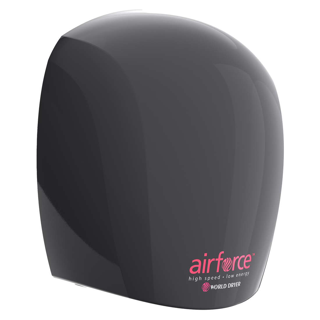 World Dryer Airforce Energy-Efficient Hand Dryer Black Epoxy on Aluminum 120V J-162
