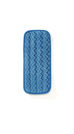Rubbermaid HYGEN 11" Microfiber Wall/Stair Damp Mop Pad, Blue (6-Pack)