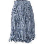 Cut-End Wet Mop Head — Blue, #20 (20 oz), Cotton/Synthetic Blend