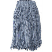 Cut-End Wet Mop Head — Blue, #20 (20 oz), Cotton/Synthetic Blend