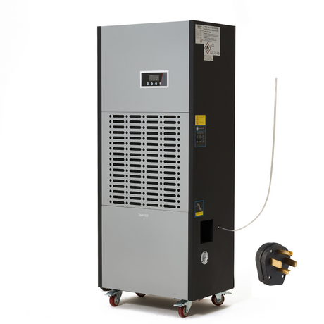 Dapper Supply 390-Pint Commercial Dehumidifier – Built-In Pump, Drain Hose, 30000 Sq Ft Coverage DP-CD1131