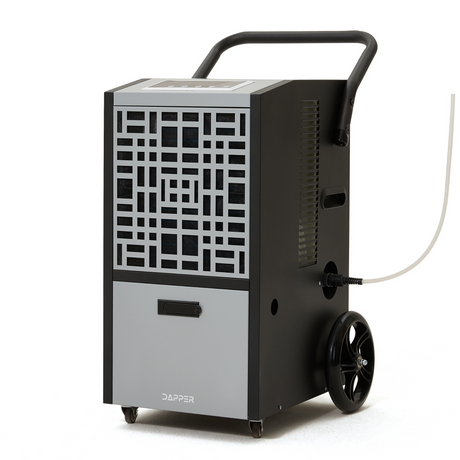 Dapper Supply 105-Pint Commercial Dehumidifier – Built-In Pump, Drain Hose, 8000 Sq Ft Coverage DP-CD1128