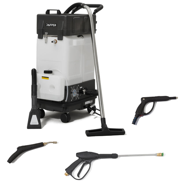 Dapper Supply All-In-One Restroom Cleaning Machine with High-Pressure Rinsing, Steam Cleaning, Solution Spray, Wet/Dry Vacuum & Blower DP-RCS1210