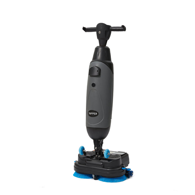 Dapper Supply Hand Held Floor Scrubber Machine 17" Brush, 17.5" Squeegee, 1.2 Gal Tank DP-HFS1240