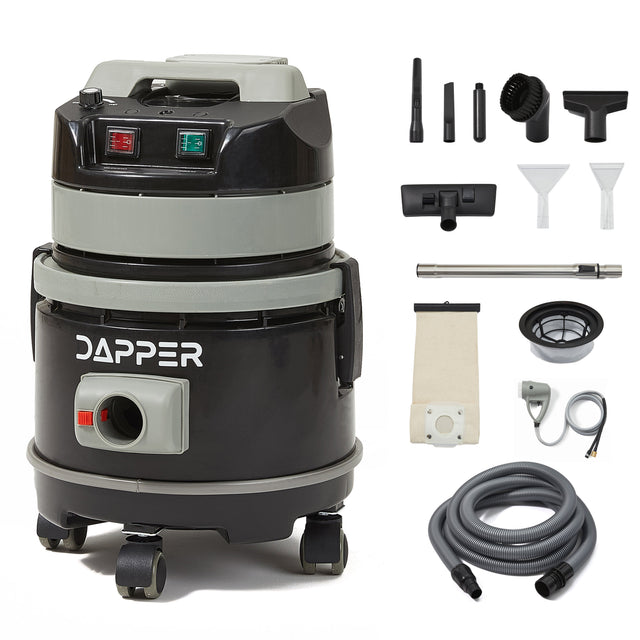 Dapper Supply Wet Dry Vacuum Cleaner with Soap Dispensing Scrub Brush 3 Gal. Recovery Tank DP-UCE1226