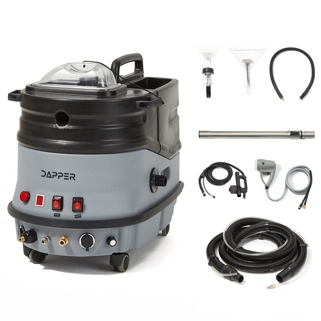 Dapper Supply Hot Water Carpet Extractor & Upholstery Cleaning System, Steam, & Blower, 2.5 Gal. DP-UCE1231
