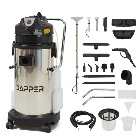 Dapper Supply Wet Dry Vacuum & Steam Cleaner with Carpet & Upholstery Extraction 10.5 Gal. Recovery Tank DP-CVC1149