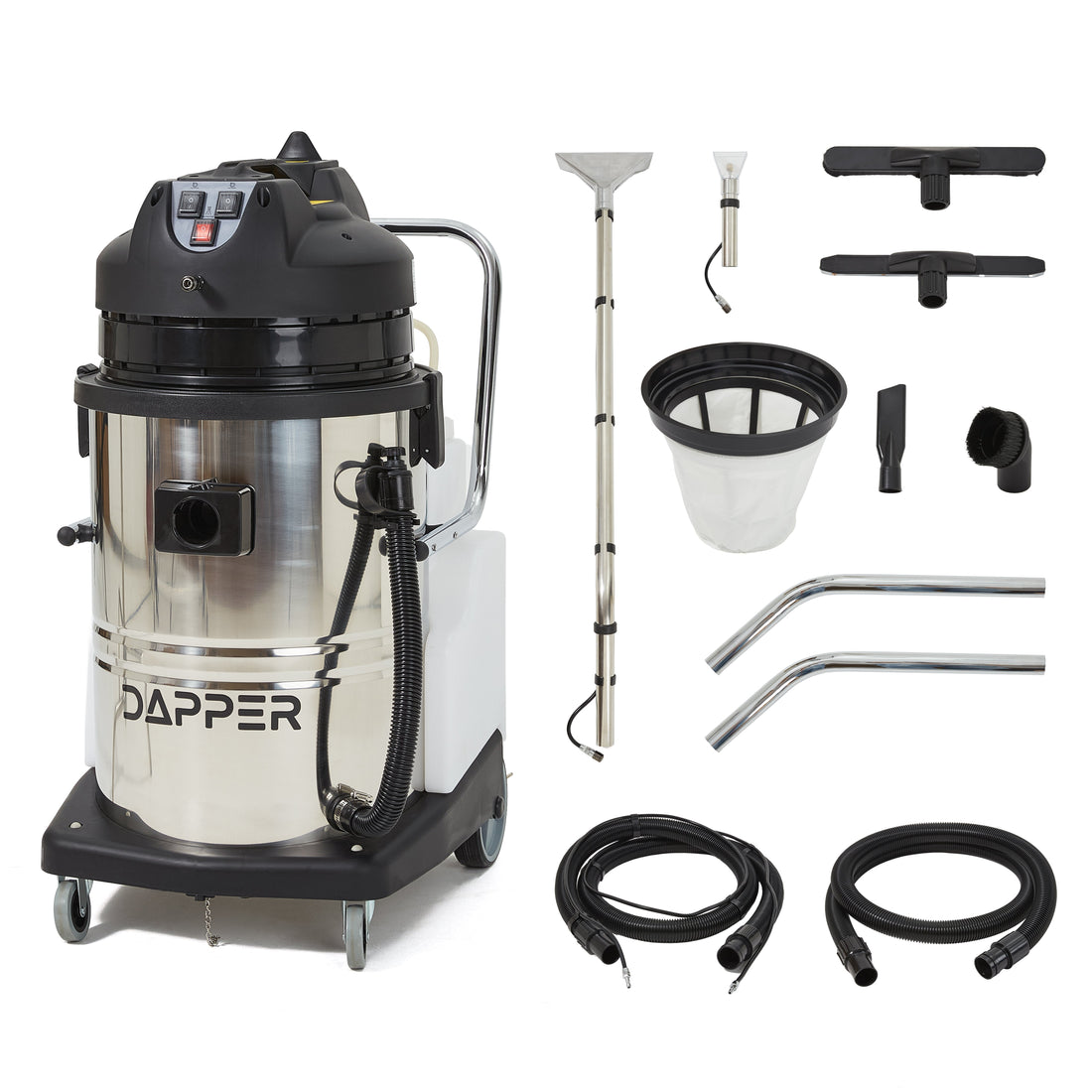 Dapper Supply Wet Dry Vacuum with Carpet & Upholstery Extraction 16 Gal. Recovery Tank DP-CVC1150
