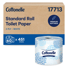 Cottonelle Professional Standard Roll Toilet Paper 2-ply white case of 60