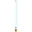 Rubbermaid Gripper 60" Blue Fiberglass Wet Mop Handle — Jaw Style