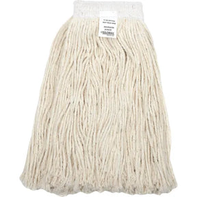 Cotton Cut-End Wet Mop Head — 24 oz., 4-Ply, Wide Band