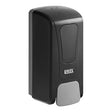Black Manual Wall-Mount Soap & Sanitizer Dispenser — 32 oz