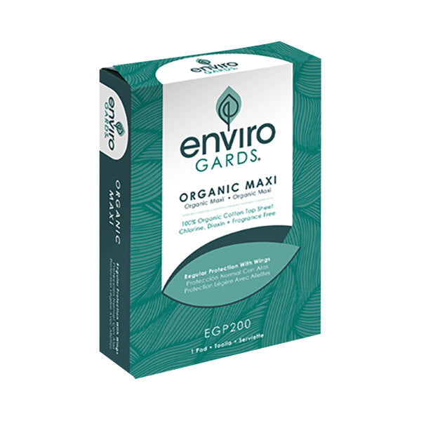 Hospeco Enviro Gards Organic Cotton Maxi Pads — #4 Vended, Regular Absorbency (Case of 200)