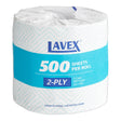 Commercial 2-Ply Toilet Paper — Standard Roll, 500 Sheets (96/Case)