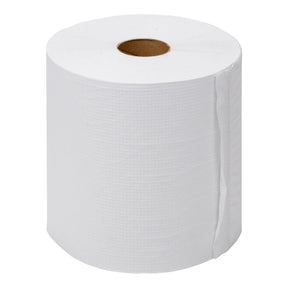 White Hardwound Roll Towel — 8" x 800', 2" Universal Core (6/Case)