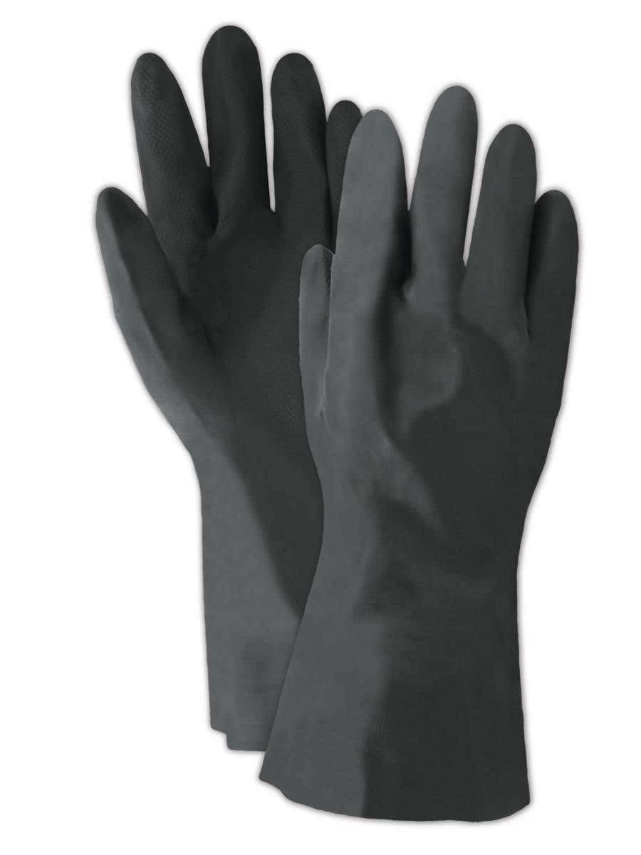 Ansell AlphaTec 29-865 Unsupported Neoprene Gloves — Black, 13", Size Small