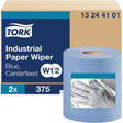 Tork Advanced 440 Industrial Centerfeed Wiper — Blue, 4-Ply, 11" x 15.75" (Case of 2 Rolls)