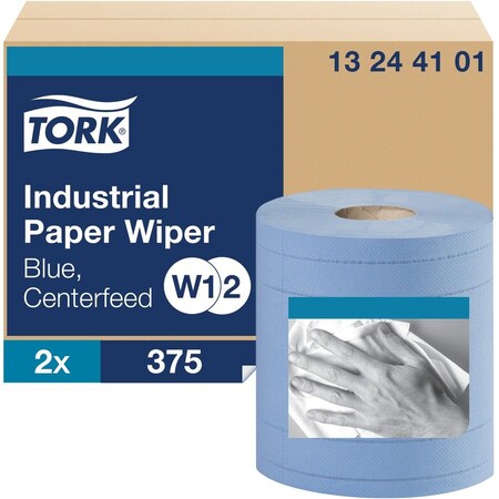 Tork Advanced 440 Industrial Centerfeed Wiper — Blue, 4-Ply, 11" x 15.75" (Case of 2 Rolls)