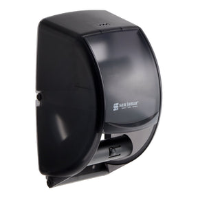 San Jamar Duett Classic Double-Roll Toilet Tissue Dispenser — Black Pearl (R3500TBK)