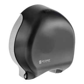 San Jamar Classic Single Roll Jumbo Toilet Tissue Dispenser — 9", Black Pearl