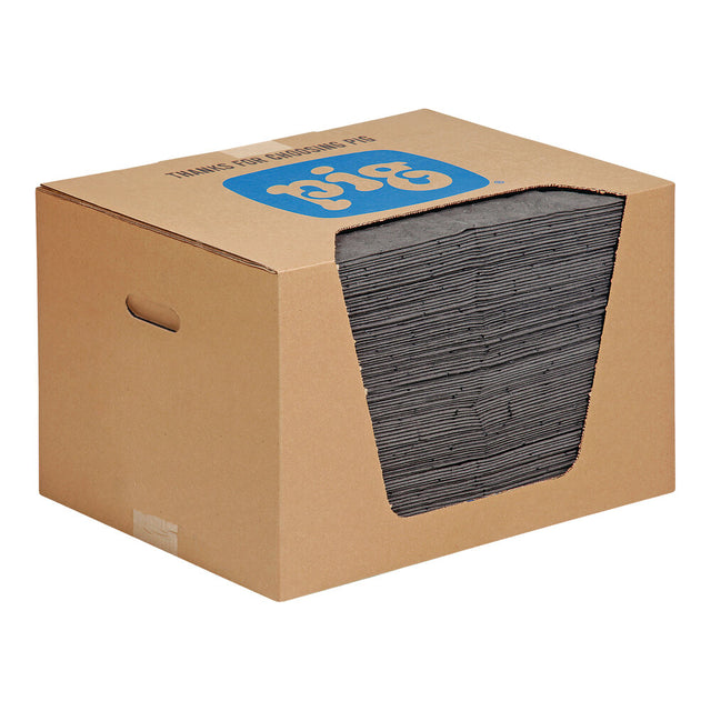 New Pig Absorbent Mat Pads in Dispenser Box — 15" x 20", Heavyweight (Box of 100)