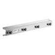Regency 36" Stainless Steel Mop & Broom Rack — 4 Spring-Loaded Holders