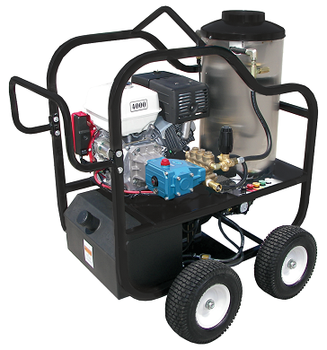 Pressure-Pro Hot Shot 4012-10C Hot-Water Gas Pressure Washer 4000 PSI 4.0 GPM Honda GX390 CAT Pump