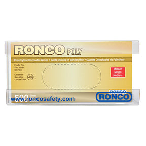 RONCO Single Glove Box Dispenser Holder — Clear Copolyester, Wall-Mount