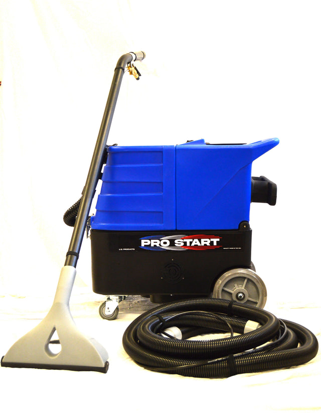 U.S. Products Pro Start 8.0 120C Single-Cord Non-Heated Floor Extractor 8 Gal 120 PSI Package with 13 in Trident Wand and 15 ft Hose Set 05-10008-EP1