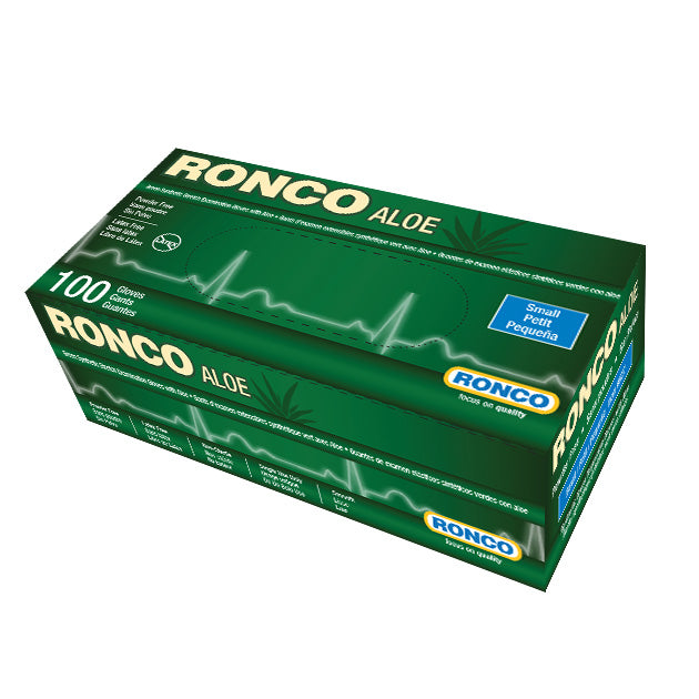 RONCO Aloe Green Synthetic Stretch Disposable Gloves — Medium, 5 Mil, Powder-Free (Case of 1,000)