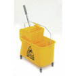 Commercial Mop Bucket with Side-Press Wringer — 21 qt, Yellow