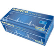 RONCO SilkTex XPL Extra-Long Blue Latex Examination Gloves — Large, 13 Mil, Powder-Free (Case of 500)