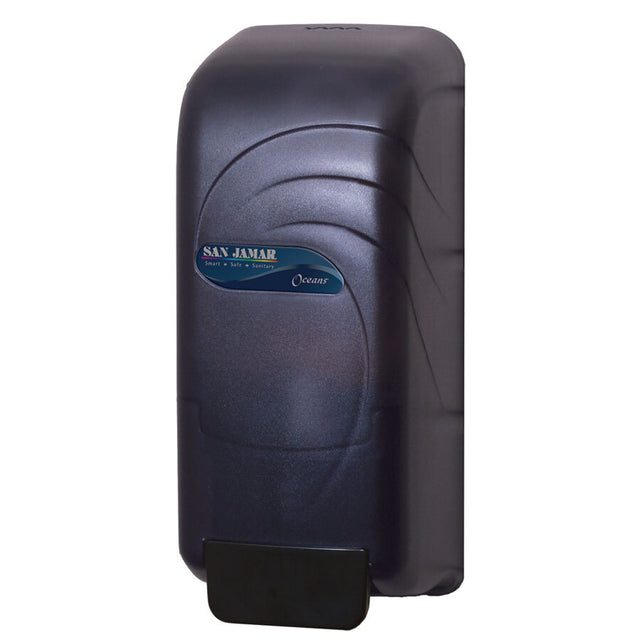 San Jamar Oceans Refillable Soap & Hand Sanitizer Dispenser 800 mL — Black Pearl