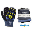 RONCO Sela 94-220T Cut-Resistant Gloves — Large, Sandy Nitrile Coated (Case of 48 Pairs)