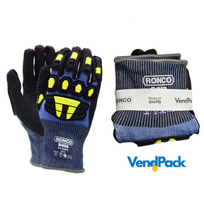 RONCO Sela 94-220T Cut-Resistant Gloves — Large, Sandy Nitrile Coated (Case of 48 Pairs)