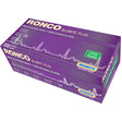 RONCO BluRite Plus Nitrile Exam Gloves — X-Large, Dark Blue, 4 Mil (Box of 100)