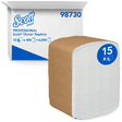 Scott 1/8-Fold Dinner Napkins — White, 1-Ply, 12" x 17" (Case of 6,000)