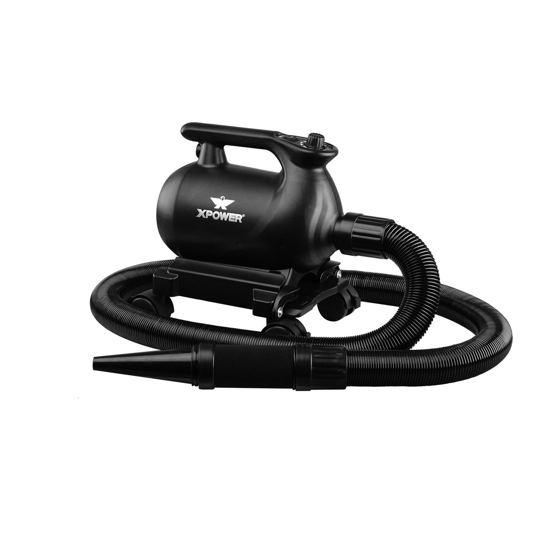 XPOWER A-12 Professional Car Dryer Blower w/2 Heat Settings and Mobile Dock w/Caster Wheels, 220 CFM
