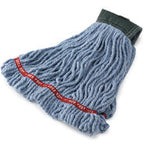Rubbermaid Web Foot Shrinkless Antimicrobial Wet Mop — Medium, White, 20 oz (Case of 6)
