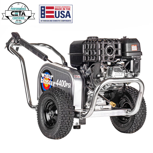 SIMPSON ALWB60825 Aluminum Water Blaster Cold-Water Gas Belt-Drive Pressure Washer - 4400 PSI, 4.0 GPM, CRX 420, AAA tri