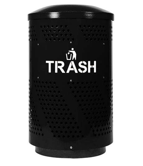 Ex-Cell Kaiser 51 Gal Indoor Trash Receptacle, Black gloss ARENA-51 T BLK